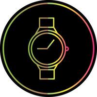 casual reloj línea degradado debido color icono vector