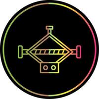 Car Jack Line Gradient Due Color Icon vector