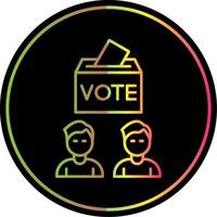 votantes línea degradado debido color icono vector