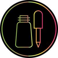 Eyeliner Line Gradient Due Color Icon vector
