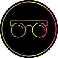 Vintage Glasses Line Gradient Due Color Icon vector