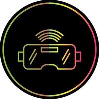 Vr Glasses Line Gradient Due Color Icon vector