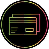 Credit Card Line Gradient Due Color Icon vector