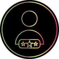 Customer Review Line Gradient Due Color Icon vector