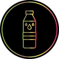 Water Bottle Line Gradient Due Color Icon vector