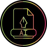 Ai Line Gradient Due Color Icon vector
