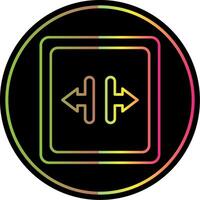 Width Line Gradient Due Color Icon vector