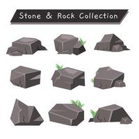 rock and stone collection vector