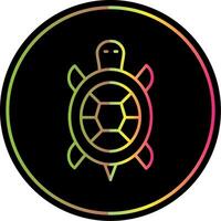 Turtle Line Gradient Due Color Icon vector