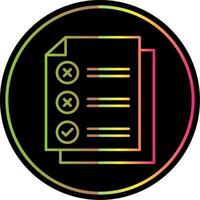 Check List Line Gradient Due Color Icon vector