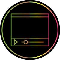 Online Streaming Line Gradient Due Color Icon vector