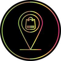 Pin Line Gradient Due Color Icon vector