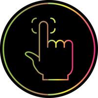 Finger Print Line Gradient Due Color Icon vector