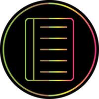 Notebook Line Red Circle Icon vector