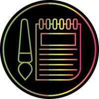 Sketchbook Line Gradient Due Color Icon vector