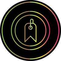 Tag Line Gradient Due Color Icon vector