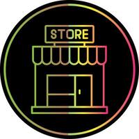 Tienda línea degradado debido color icono vector