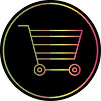 Cart Line Gradient Due Color Icon vector