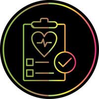 Health Check Line Gradient Due Color Icon vector