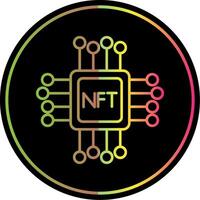 Nft Line Gradient Due Color Icon vector