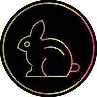 Rabbit Line Gradient Due Color Icon vector
