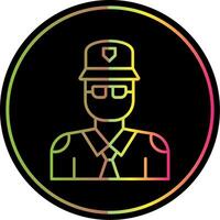 policía línea degradado debido color icono vector