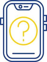 Question Line Two Color Icon vector