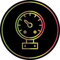 Gauge Line Gradient Due Color Icon vector