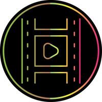 Film Reel Line Gradient Due Color Icon vector