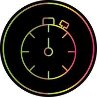 Stopwatch Line Gradient Due Color Icon vector