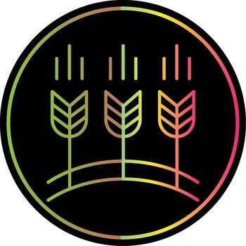 trigo línea degradado debido color icono vector