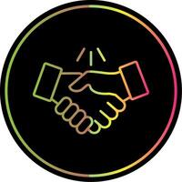 Handshake Line Gradient Due Color Icon vector