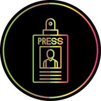 prensa pasar línea degradado debido color icono vector