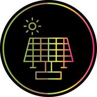 Solar Panel Line Gradient Due Color Icon vector