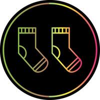 Sock Line Gradient Due Color Icon vector