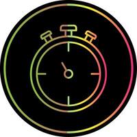 Stopwatch Line Red Circle Icon vector