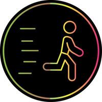 Runner Line Gradient Due Color Icon vector