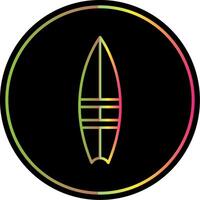 Surfboard Line Gradient Due Color Icon vector