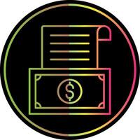 Invoice Line Gradient Due Color Icon vector