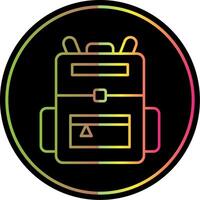 mochila línea degradado debido color icono vector