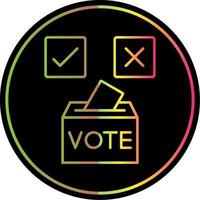 Vote Yes Line Gradient Due Color Icon vector