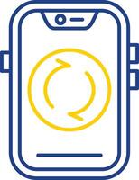 Recycle Line Two Color  Icon vector