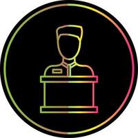 Reception Line Gradient Due Color Icon vector