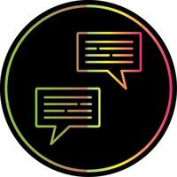 Conversation Line Gradient Due Color Icon vector