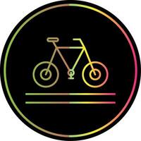 Bicyle Line Red Circle Icon vector