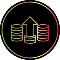 Coins Line Gradient Due Color Icon vector