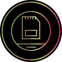 Memory Card Line Gradient Due Color Icon vector
