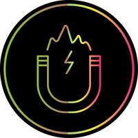 Electromagnetic Line Gradient Due Color Icon vector