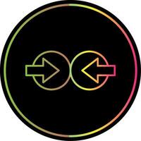 Collision Line Gradient Due Color Icon vector