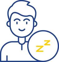 Sleep Line Two Color  Icon vector